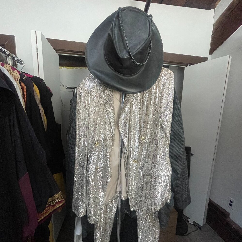 Silver Sequin Blazer and Pants